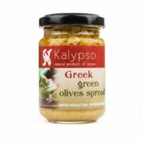 Natürlicher grüner Olivenaufstrich von der ägäischen Insel Lesbos
